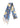 Lana Bag & Chains Skinny Scarf - Brighton Blue-Blosso-Scarf-Mulberry-Butler Loftet
