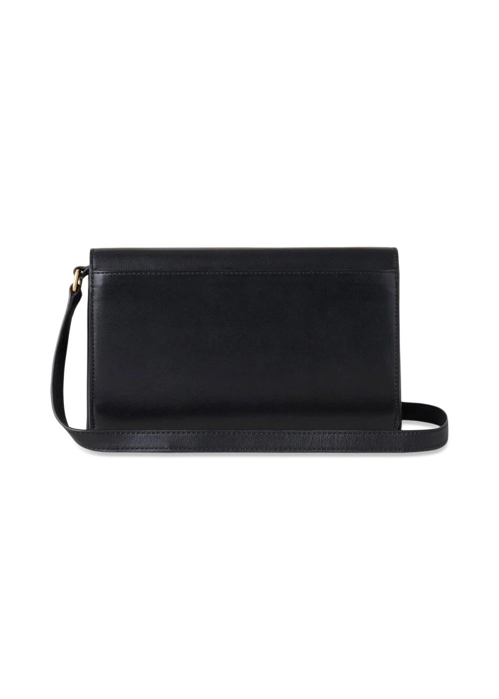 Lana Wallet on Strap High Gloss Leather - Black-Wallet/Purse-Mulberry-Butler Loftet