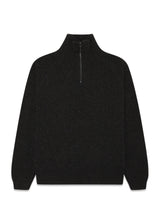 Lass Wool Half-Zip - Black