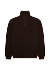 Lass Wool Half-Zip - Brown