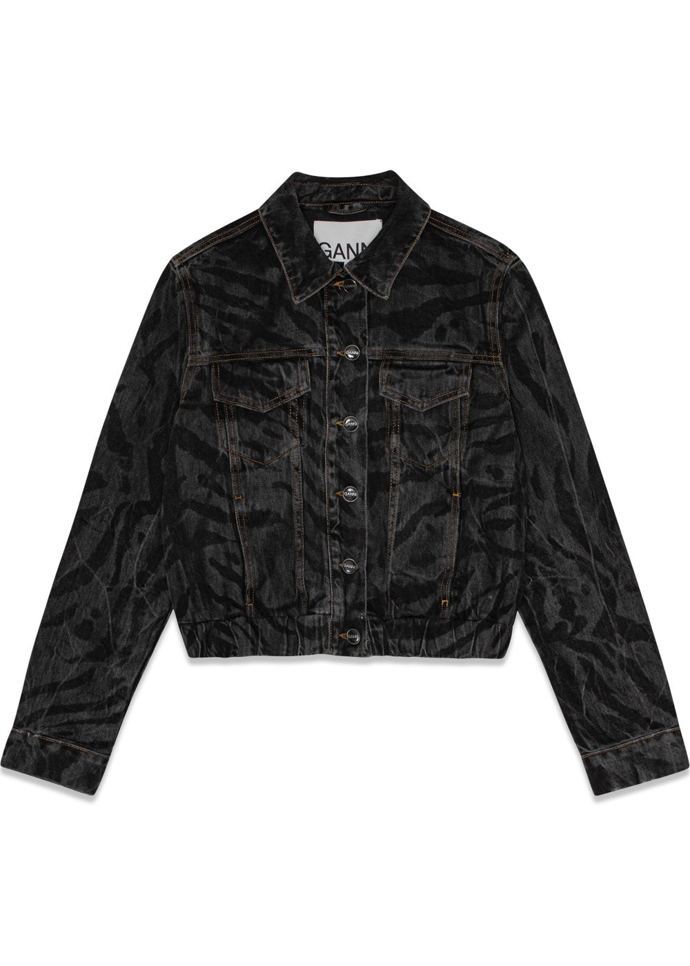 Lazer Denim Bomber Jacket - Black