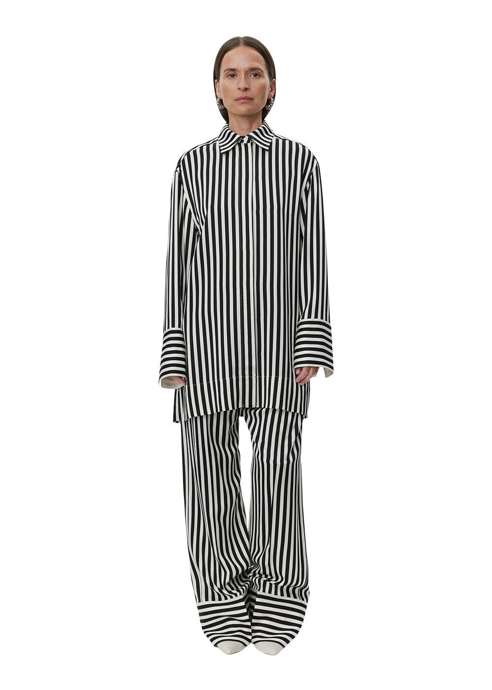 Lea - Striped Viscose - Fluid Stripes