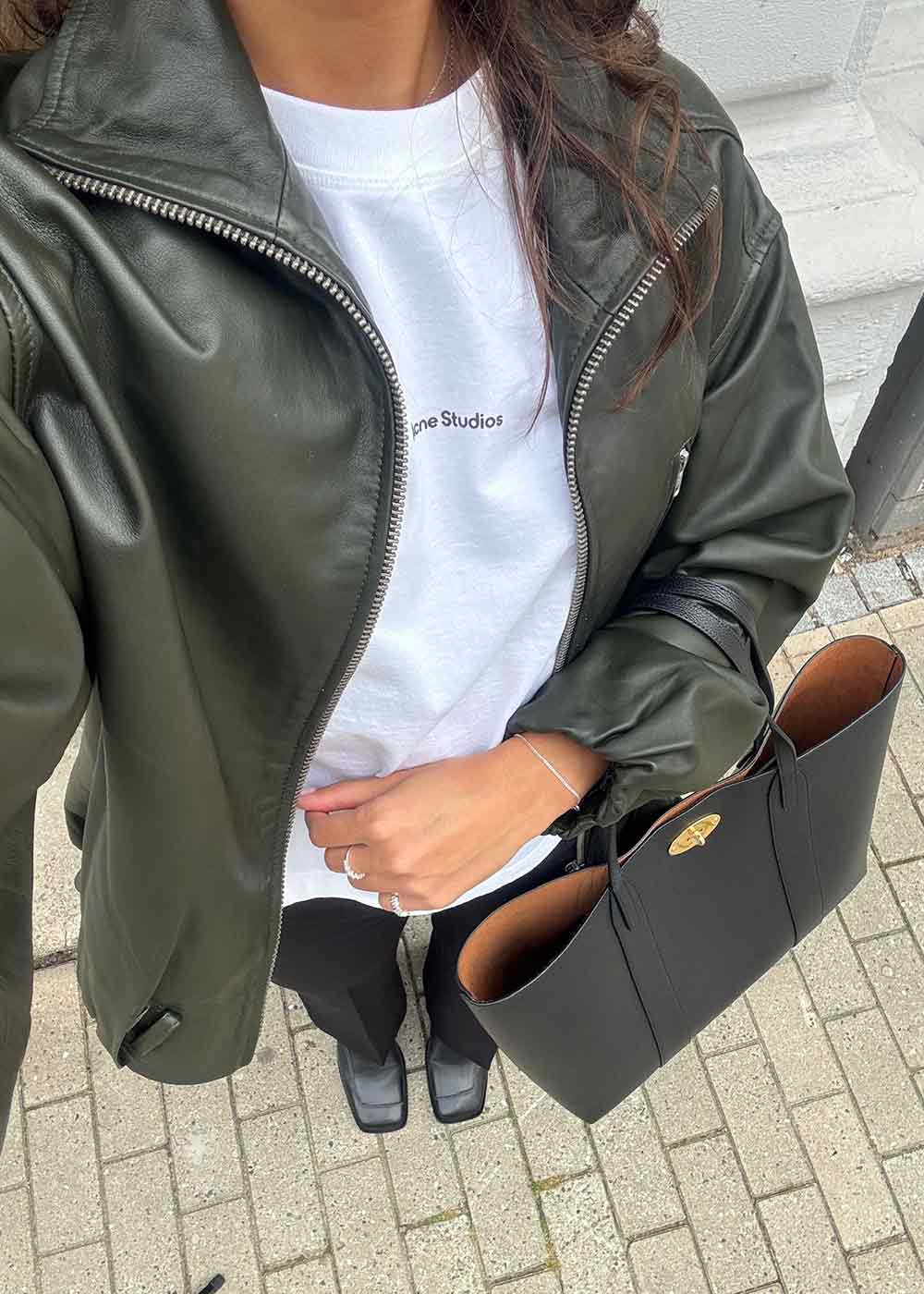 Lenny Leather Jacket - Dark Army-Outerwear-Oval Square-Butler Loftet