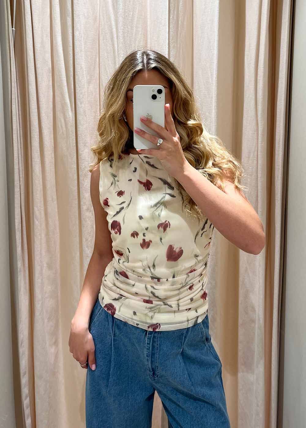 Liblana Artist Mesh Top - Creme-Top-Neo Noir-Butler Loftet