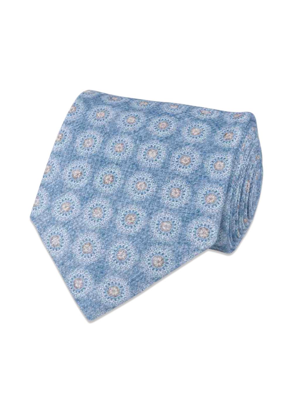 Light Blue Linen Tie - Light Blue-Accessories-Portia-Butler Loftet