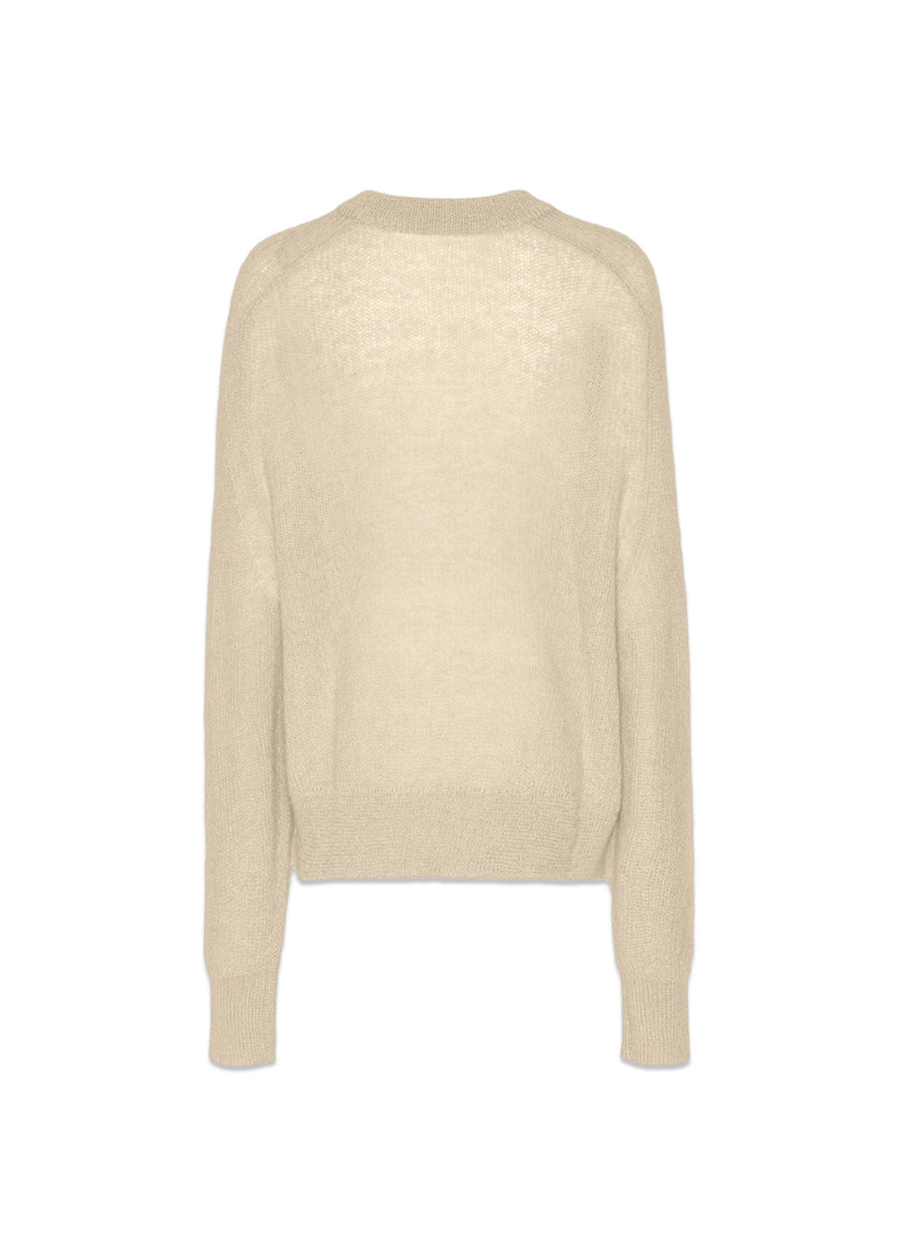 Light Knit Logo Sweater - Egret