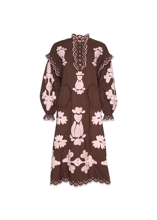 Sissel Edelbos Lilly Organic Cotton Dress - Seal Brown. Køb kjoler her.