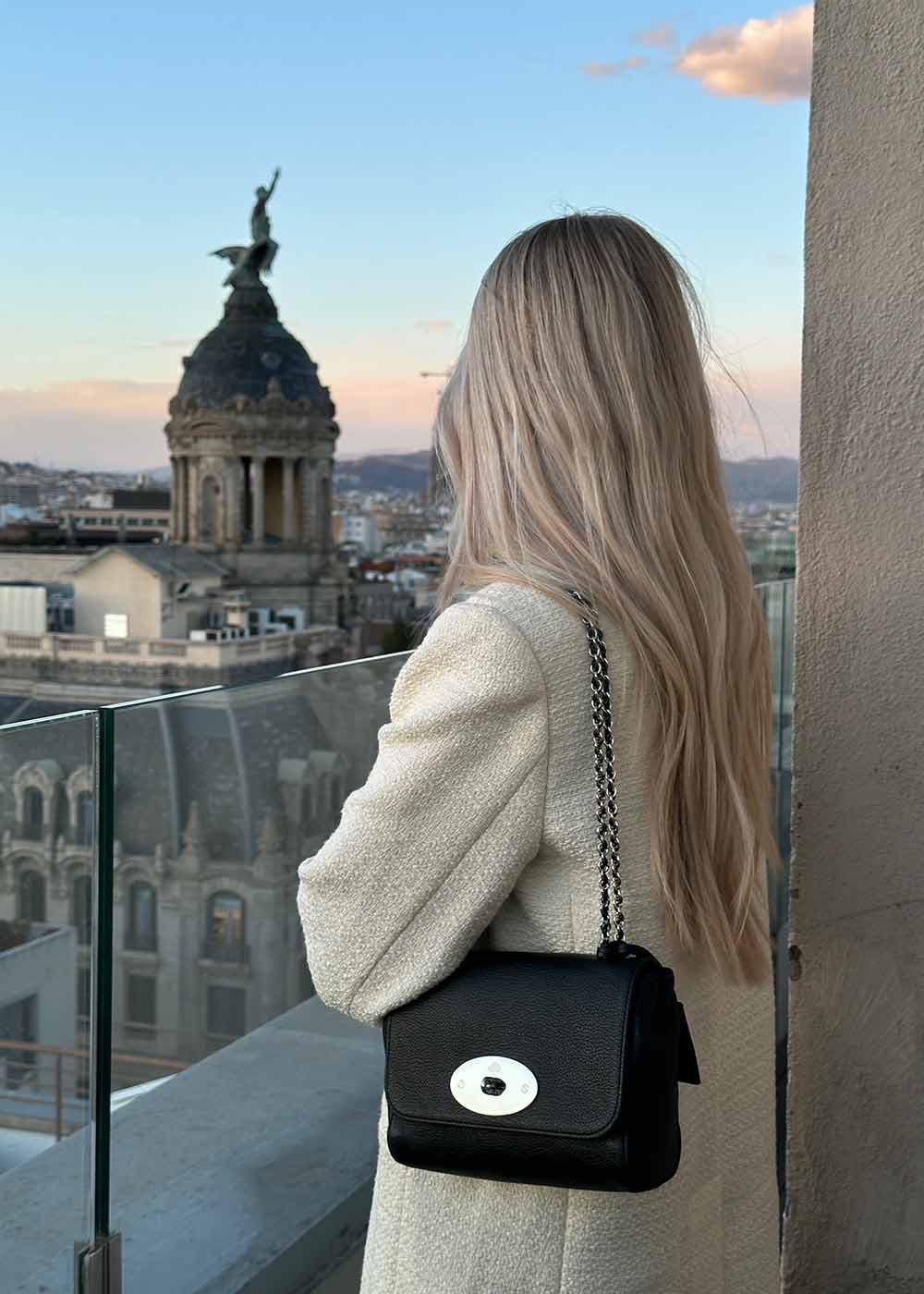 Lily Glossy Goat Black-Silver Toned fra Mulberry → Butler Loftet