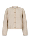 Limo Fluffy Knit Cardigan - Sand