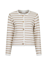 Limone Stripe Knit Jacket - Sand