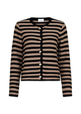 Limone Stripe Knit Jacket - Taupe