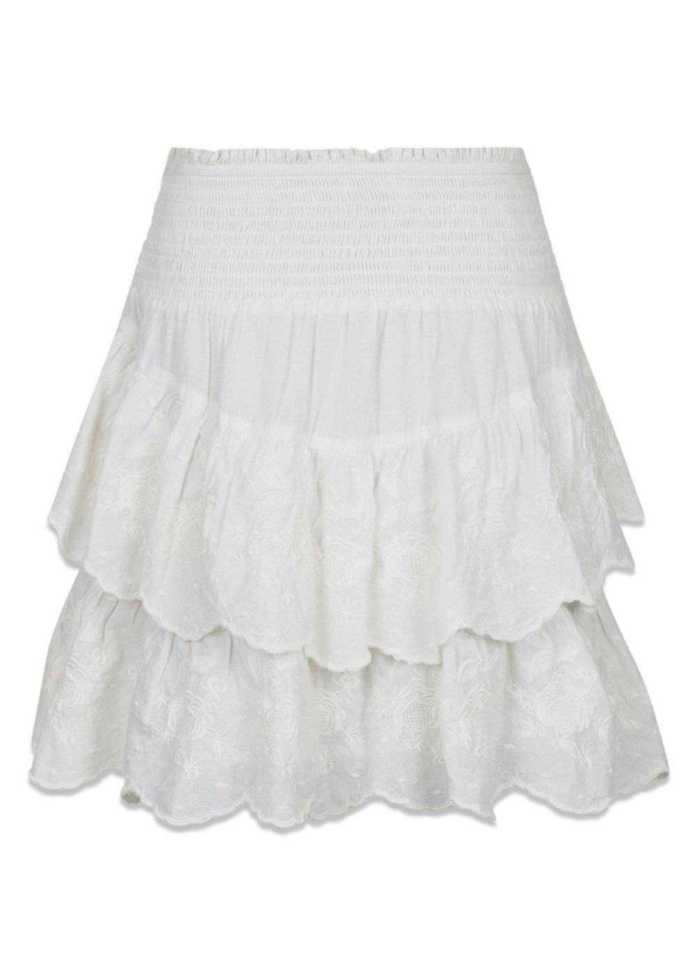 Line Emb Skirt - Off White