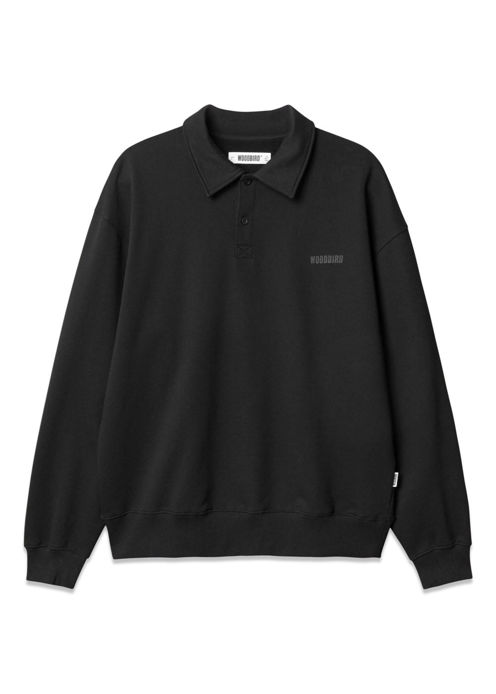 Loke Base Polo - Black-Sweatshirts-Woodbird-Butler Loftet