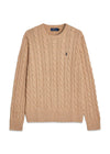 Long Sleeve Cable Knit - Beige-Knitwear-Ralph Lauren-Butler Loftet