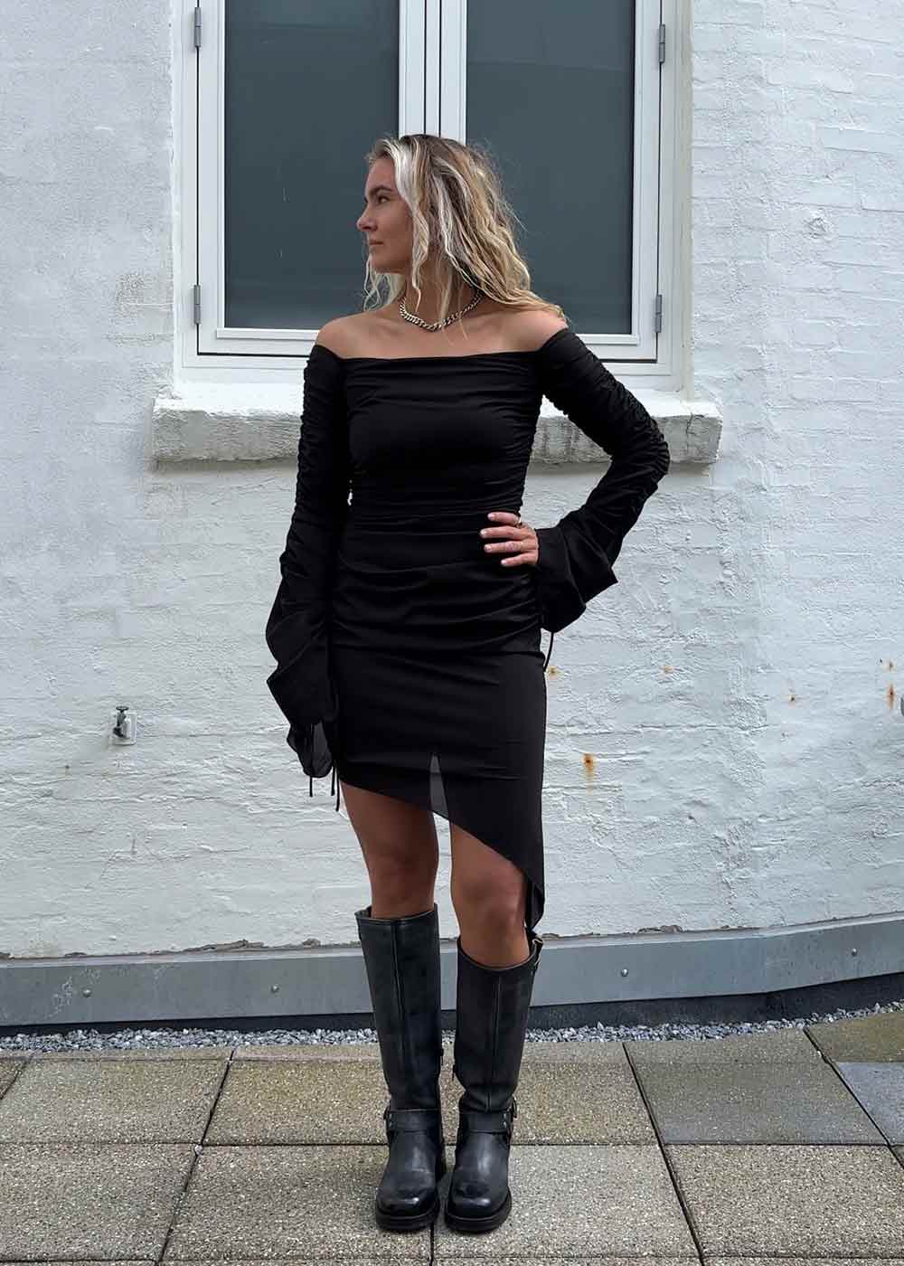 Long Sleeve Dress - Tap Shoe Black