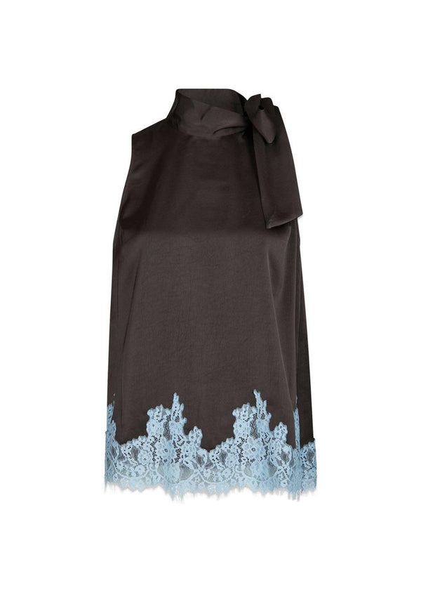 Lorenz Lace Top - Dark Brown-Top-Neo Noir-Butler Loftet