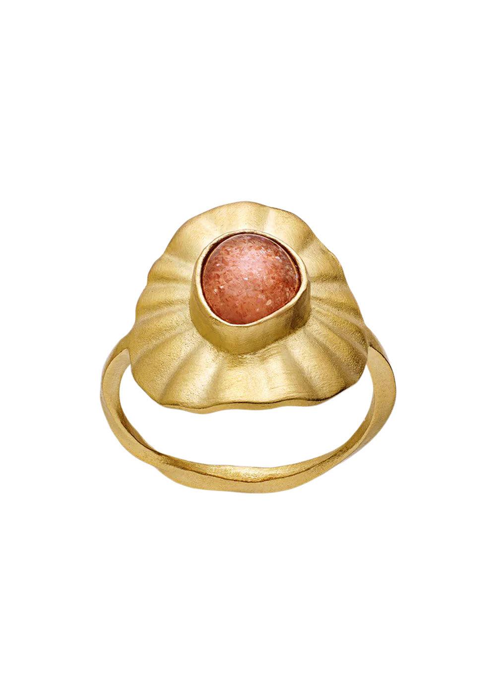Maanestens Lotus Ring - Sterling Silver (925) Gold Plated. Køb ringe her.
