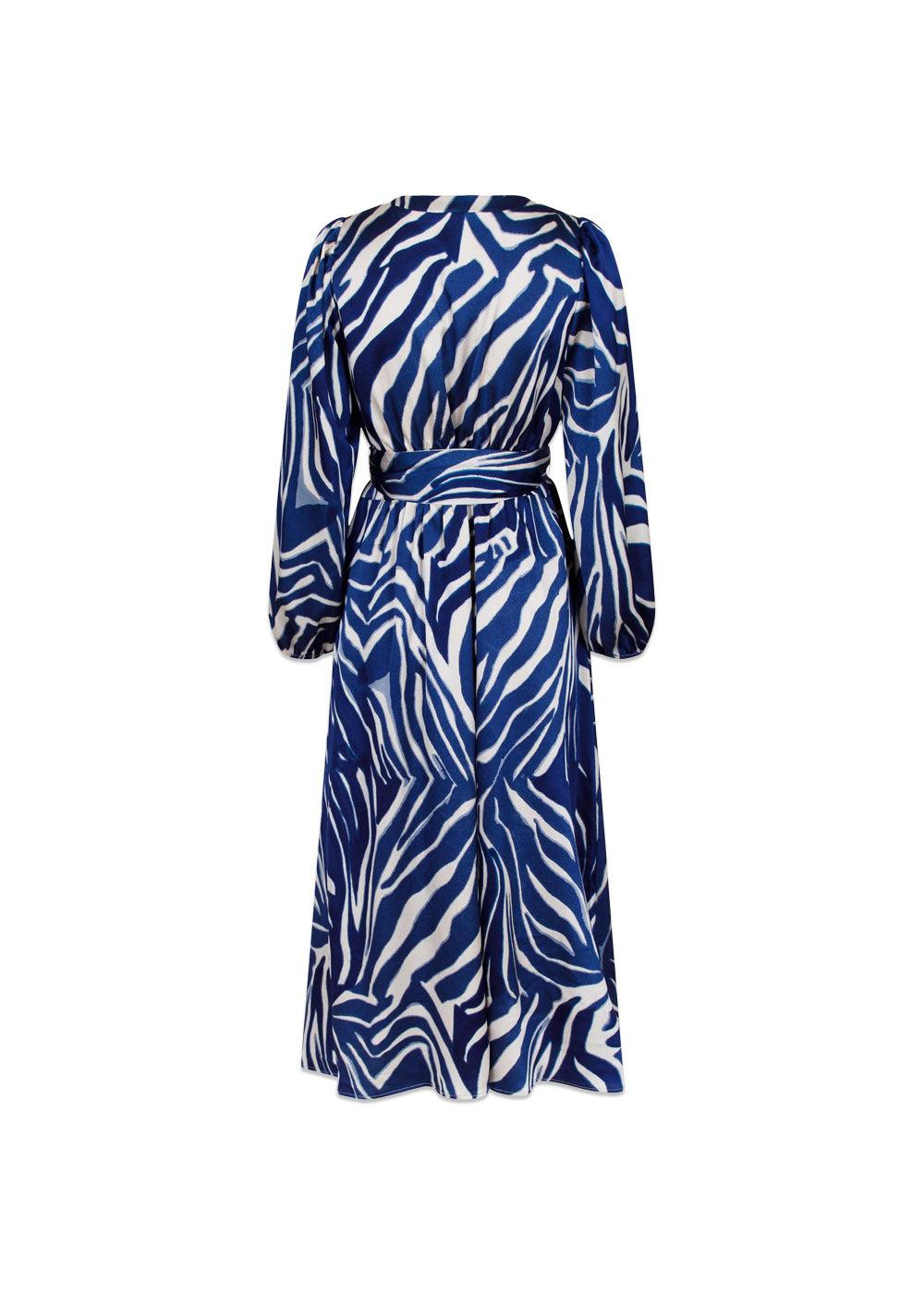 Louise Wave Line Dress - Blue