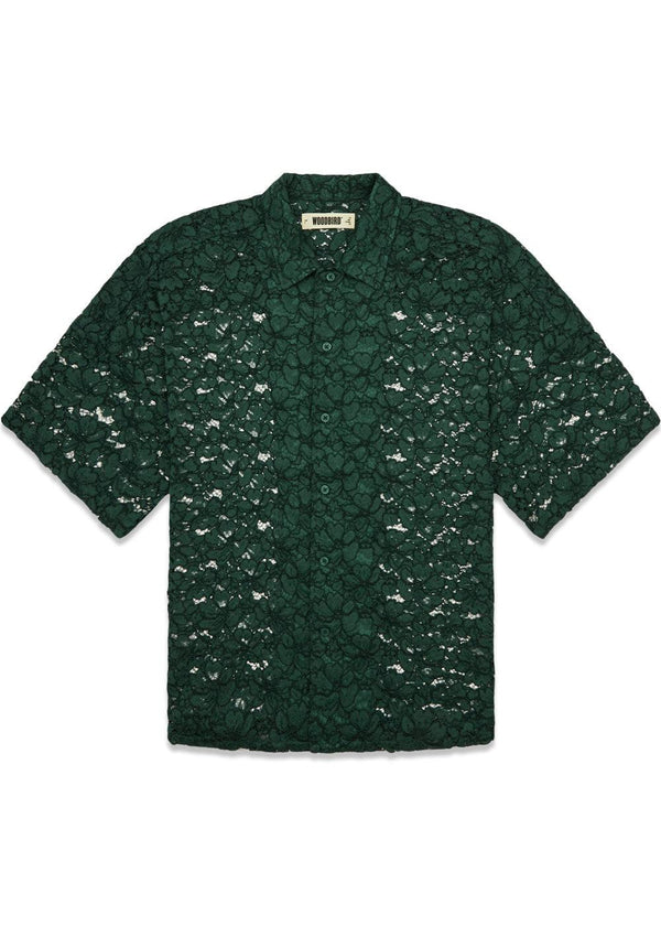 Luna Flower Shirt - Dark Green