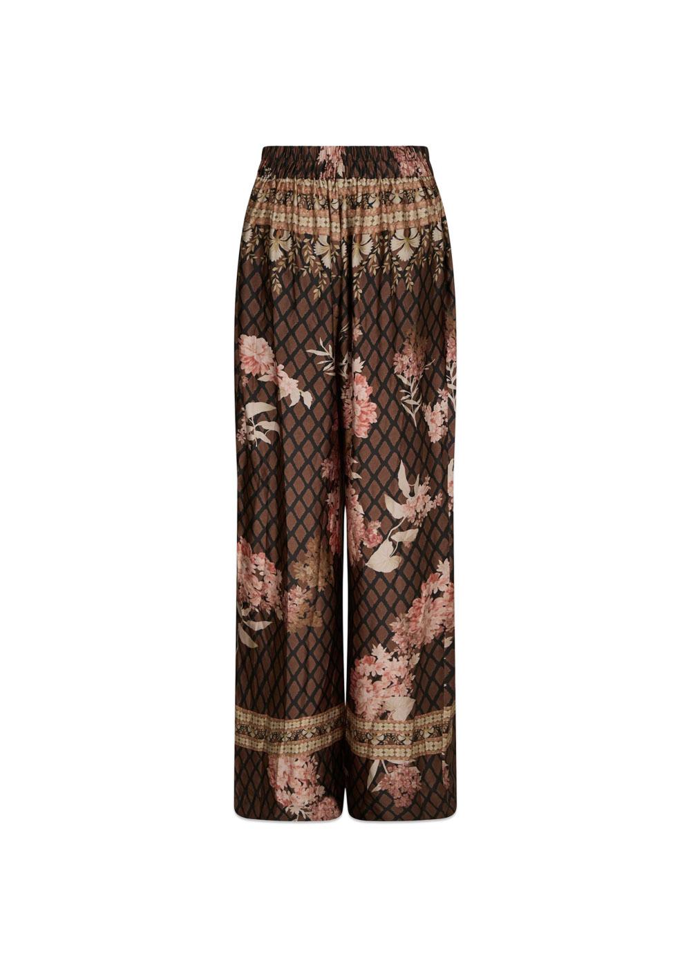 Lunet Botanical Border Pants - Black-Pants-Neo Noir-Butler Loftet