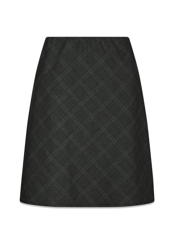 Lunna Check Short Skirt - Antracit-Skirts-Neo Noir-Butler Loftet