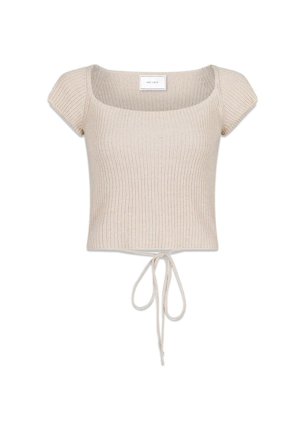 Neo Noirs Lunni Knit Top - Sand. Køb strik her.