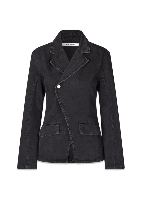 Luxury Denim Blazer - Black Washed