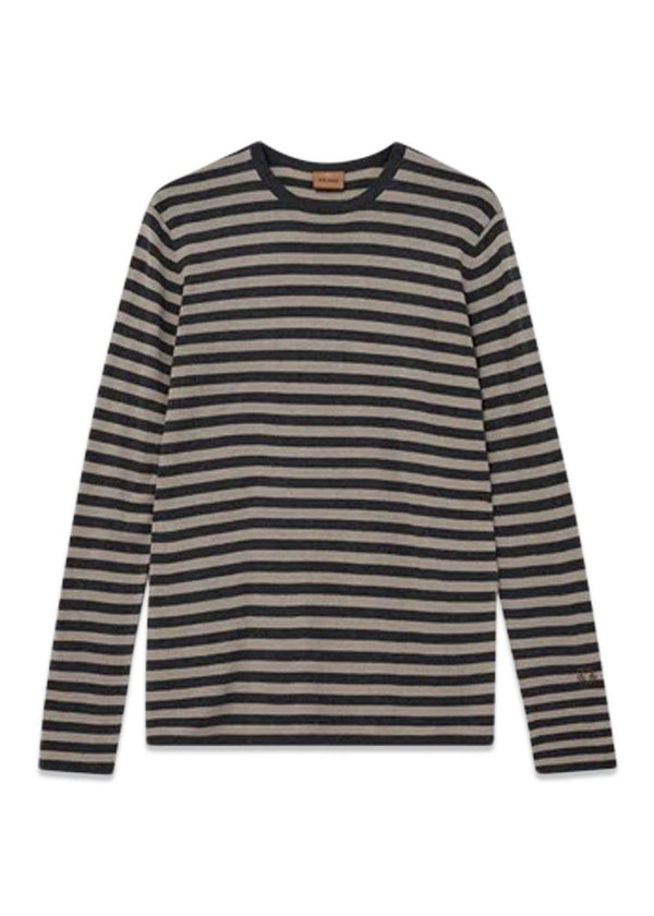 MMGAdam Soft Stripe Knit - Charcoal Melange Stripe