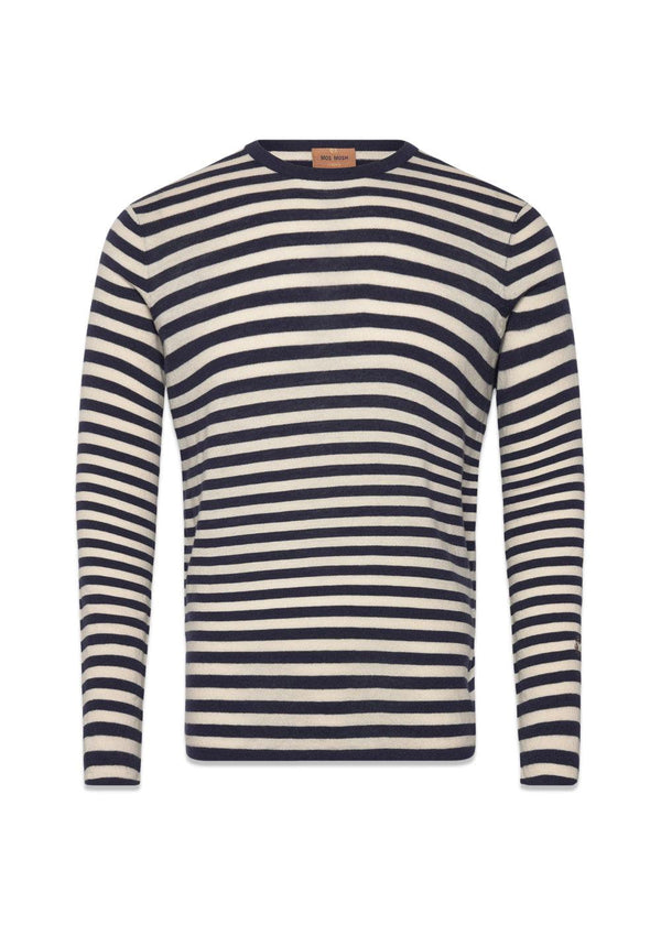 MMGAdam Soft Stripe Knit - Indigo Blue Stripe