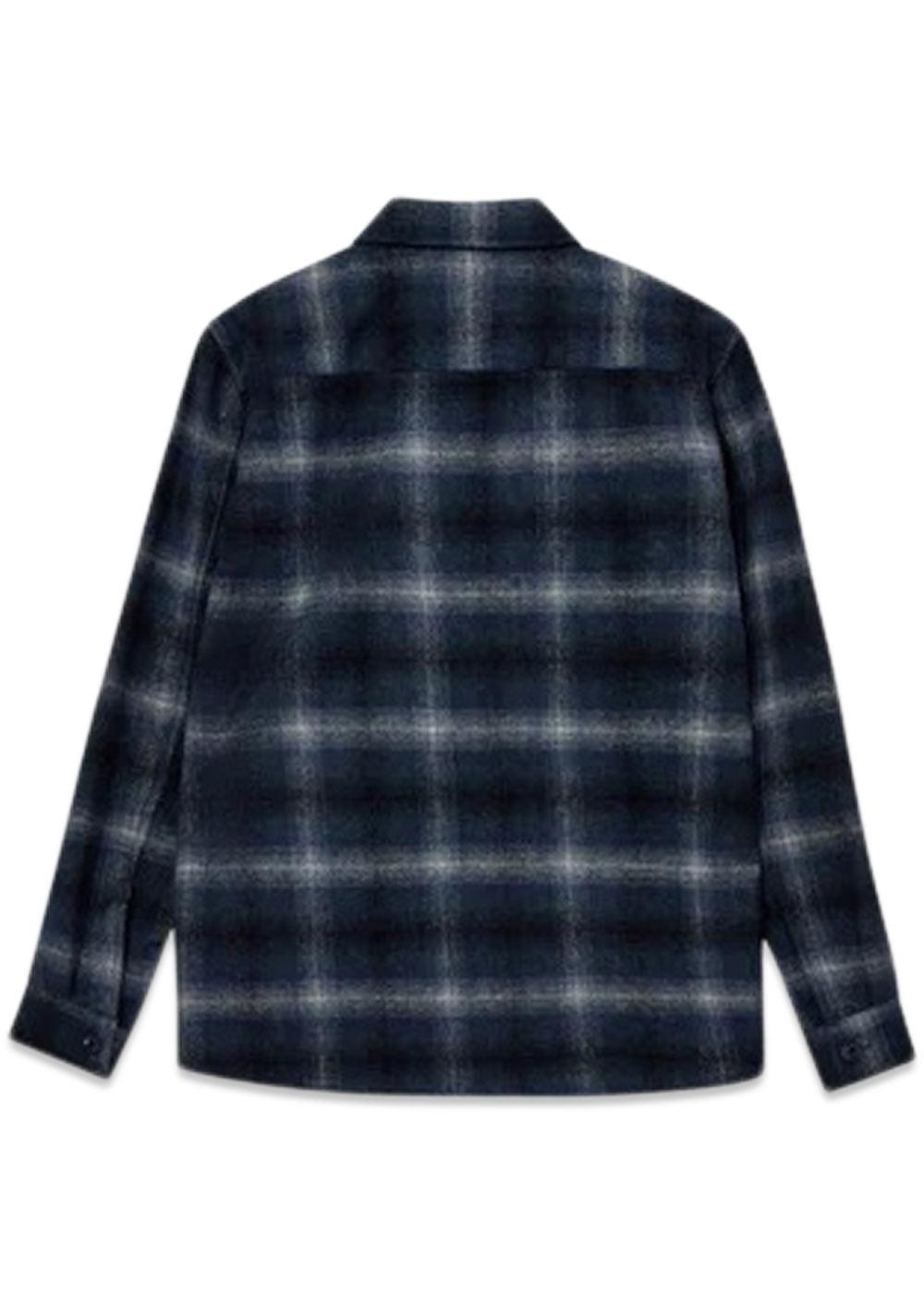 MMGDavid Wool Check Shirt - Navy Check