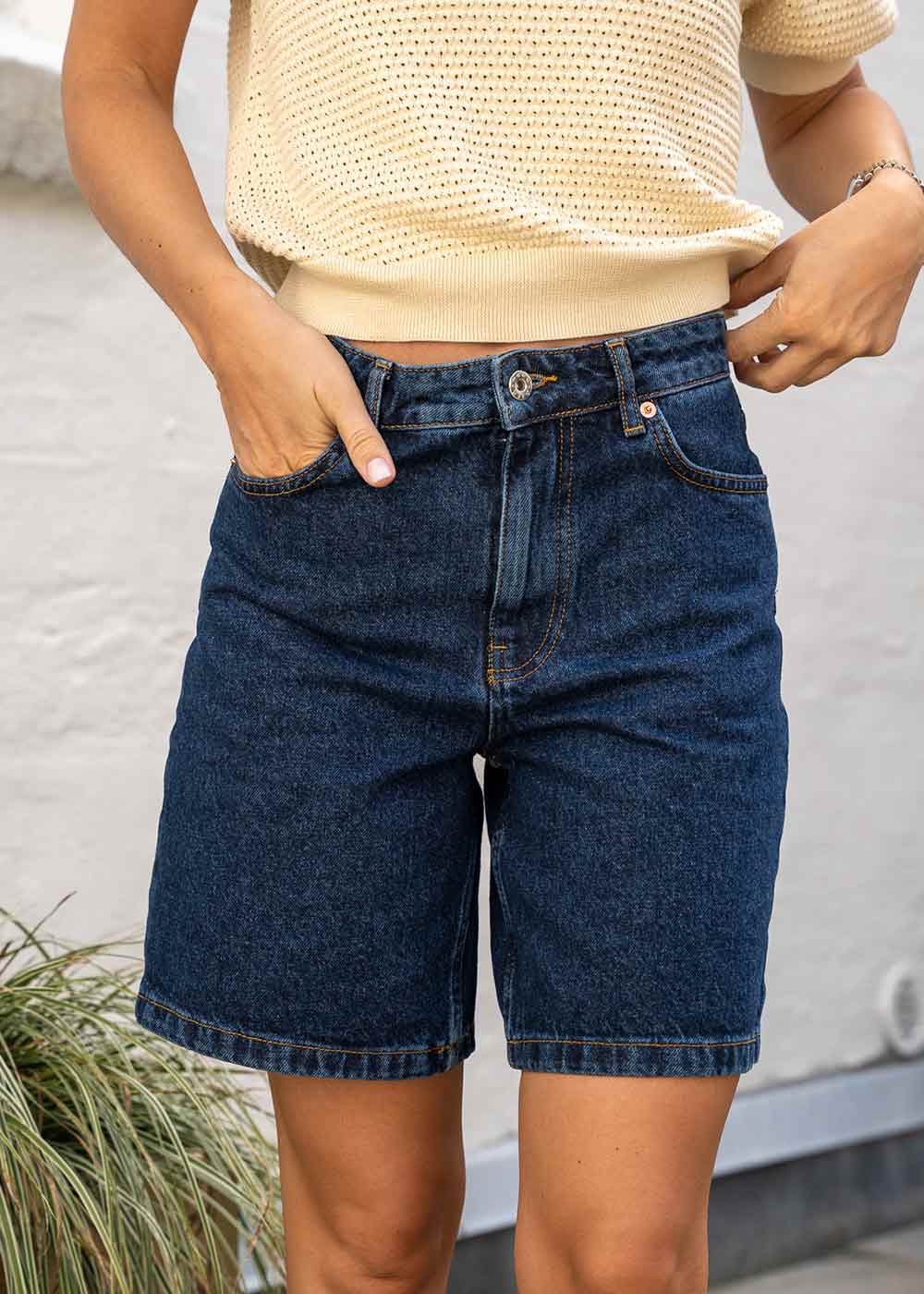 Maggie 90s Rinse Shorts - 90Sblue