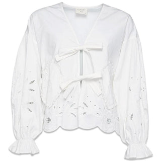 Sissel Edelbos Maibritt Organic Cotton Top - Ecru. Køb blouses her.