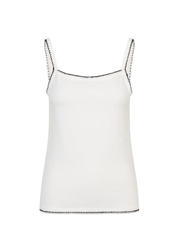 MaisyMD strap top - Soft White Black Contrast-Top-Modström-Butler Loftet