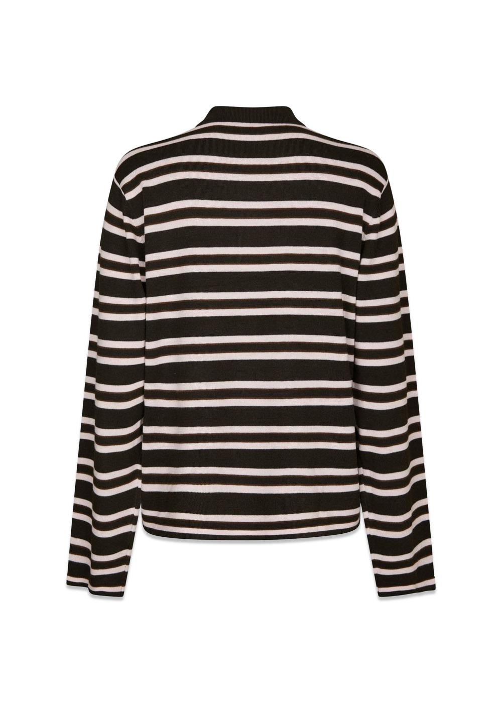 Mala Polo Knit Blouse - Dark Brown-Knitwear-Neo Noir-Butler Loftet