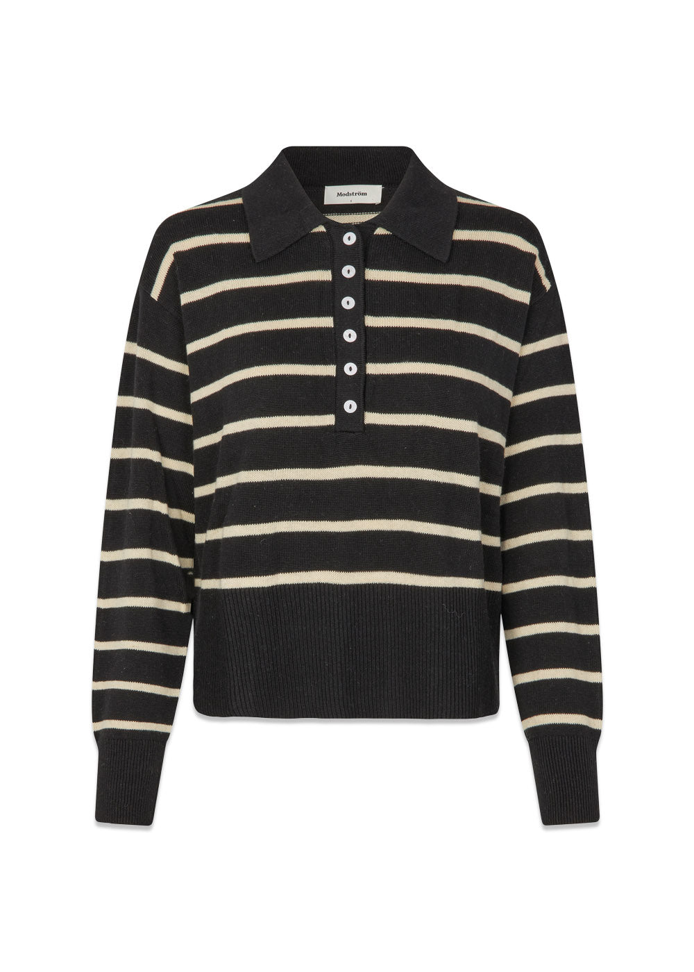 MalvaMD stripe polo - Black Summersand Stripe