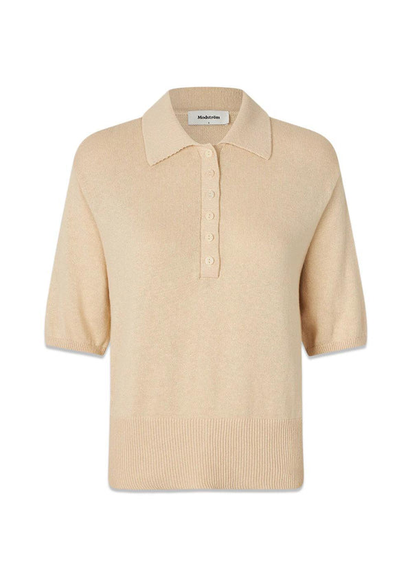 Malvamd SS polo - Summer Sand-Knitwear-Modström-Butler Loftet