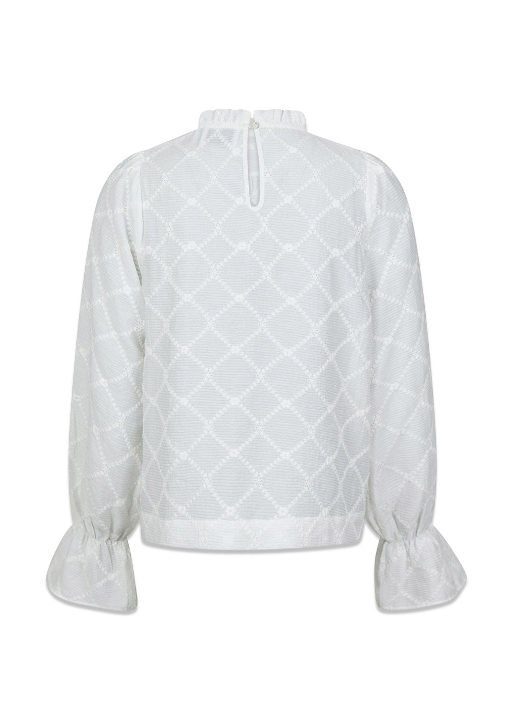 Mamara Square Emb Blouse - White