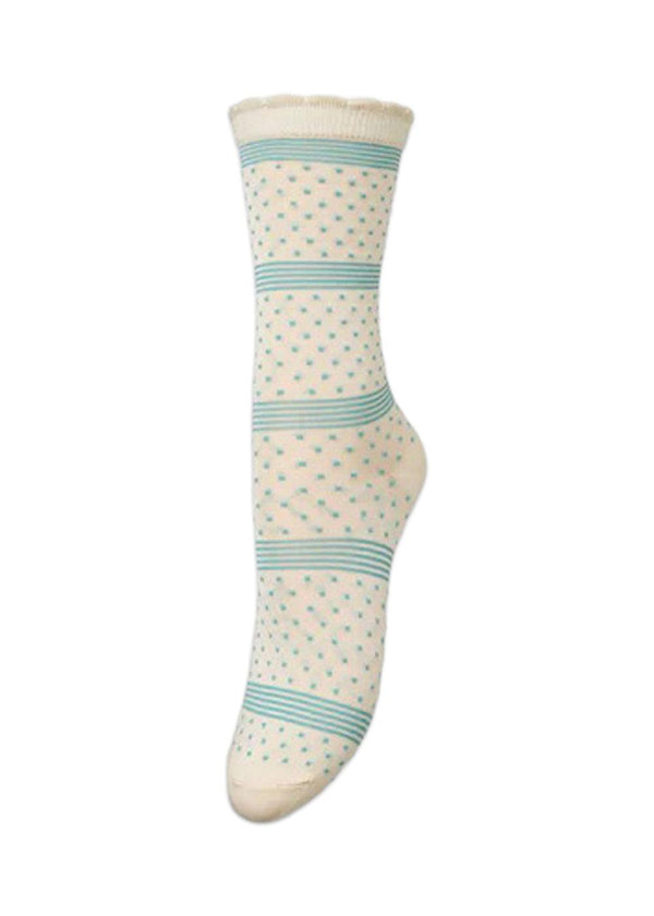 Mandi Visca Sock - Eggnog Off White