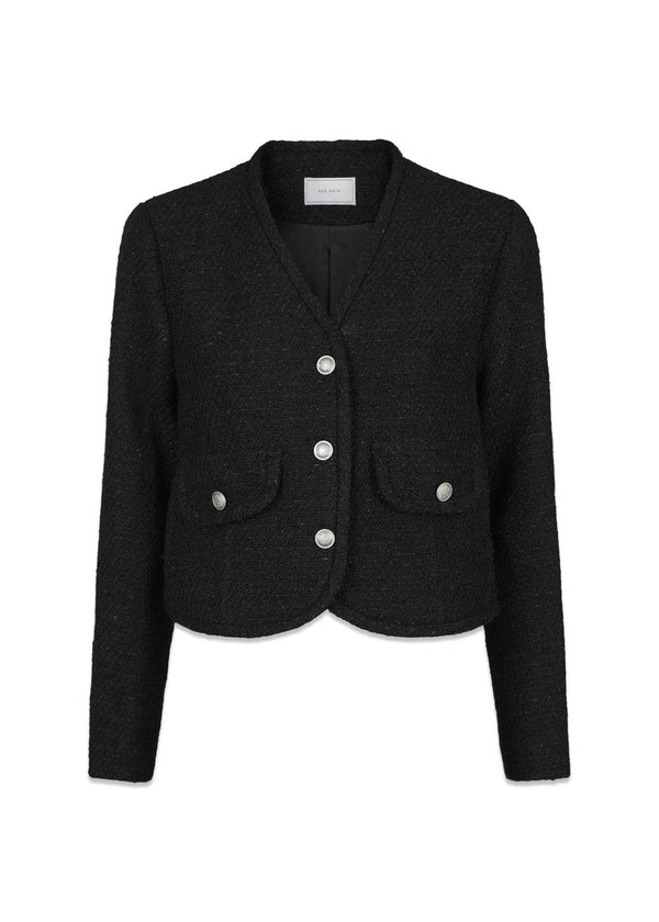 Manua Boucle Jacket - Black