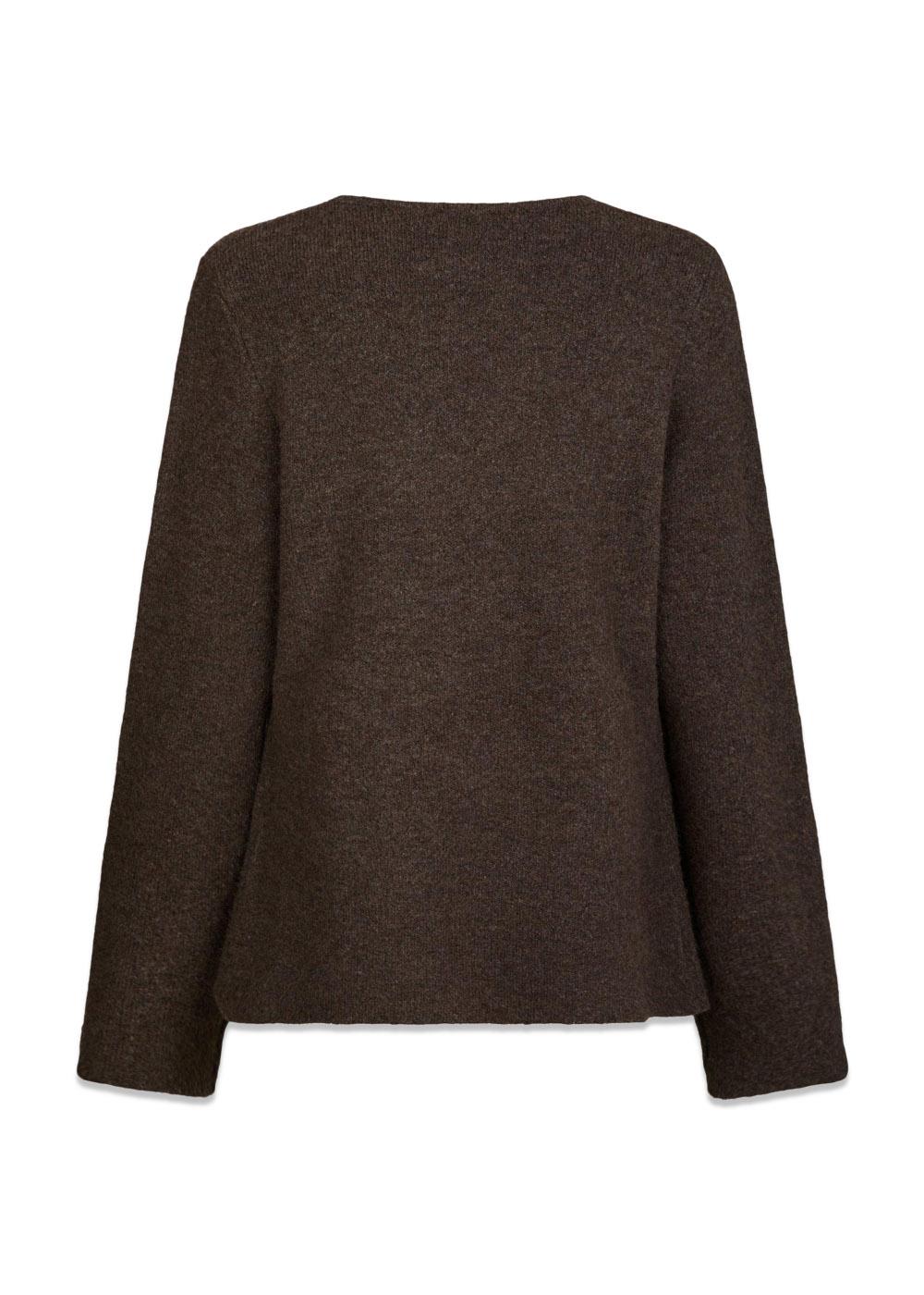 Marie Louise Knit Cardigan - Brown Melange-Knitwear-Neo Noir-Butler Loftet