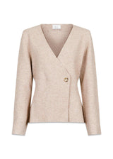 Marie Louise Knit Cardigan - Sand Melange-Knitwear-Neo Noir-Butler Loftet