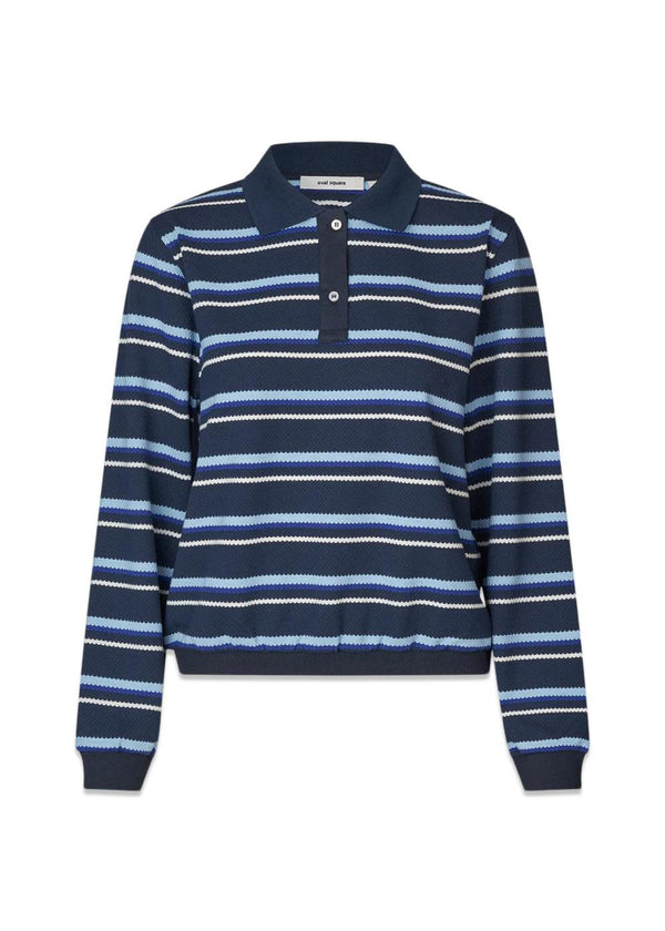 Martina Polo - Blue Multi-Blouses-Oval Square-Butler Loftet