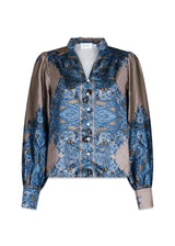 Massima Paisley Border Blouse - Blue