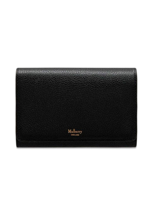 Medium Continental French Purs - Black-Wallet/Purse-Mulberry-Butler Loftet