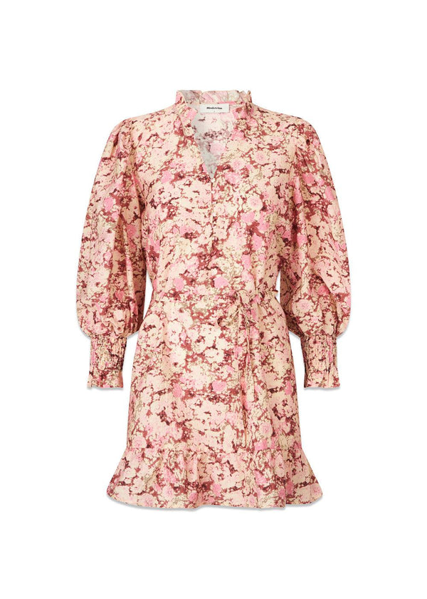 MeliaMD print LS dress - Pink Blossom