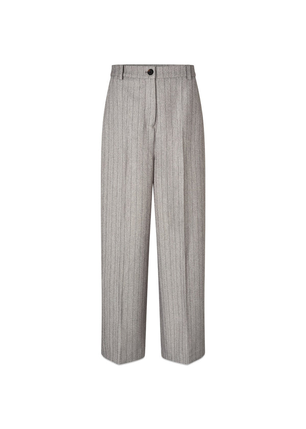 MeridaMD pants - Grey Melange Pinstripe-Pants-Modström-Butler Loftet