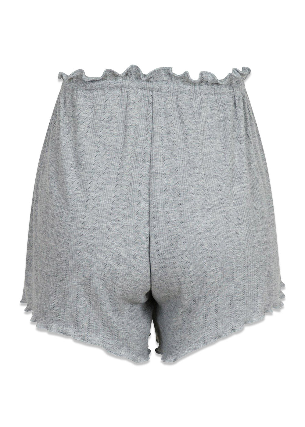 Merritt Pointelle Shorts - Light Grey