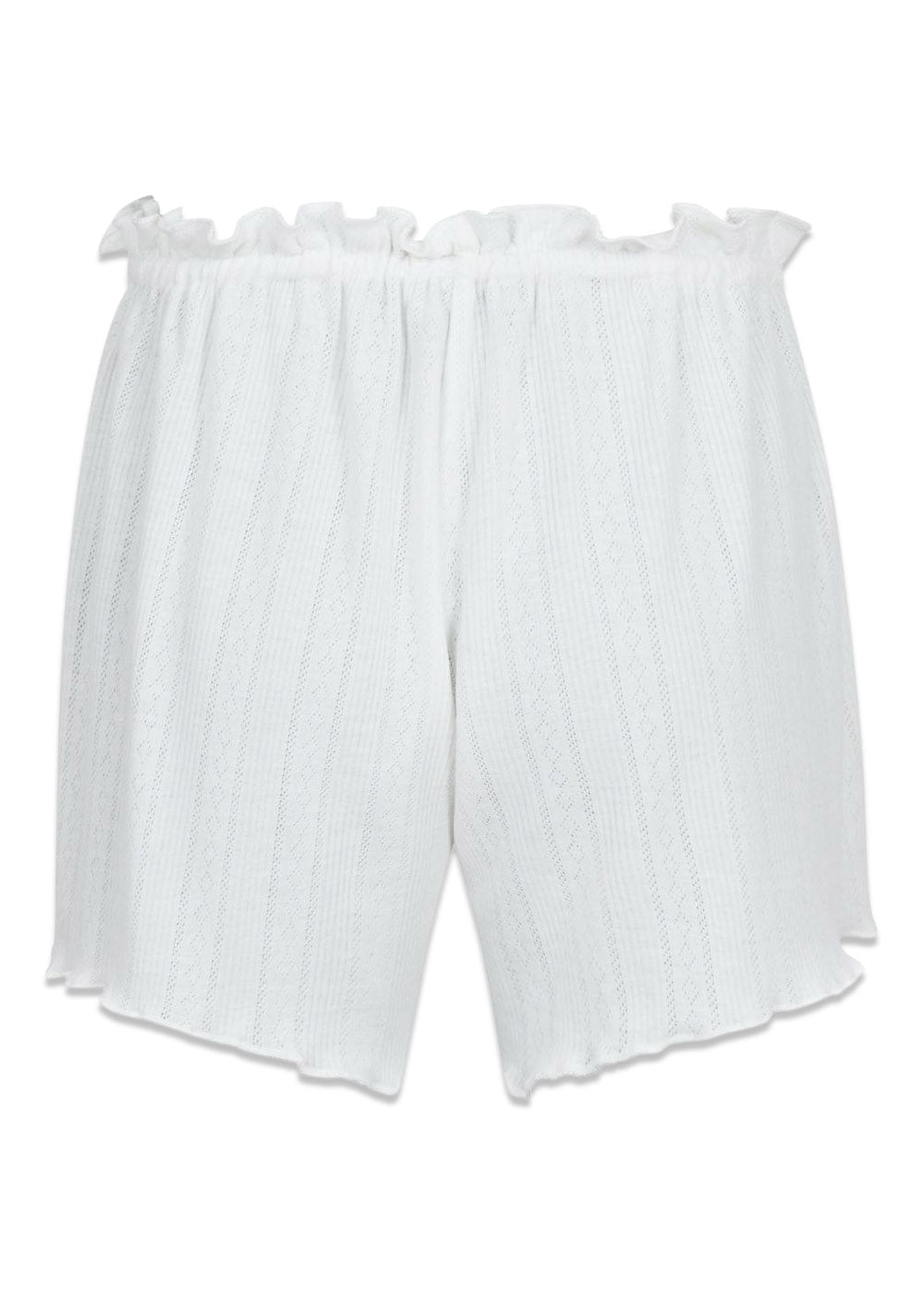 Merritt Pointelle Shorts - White
