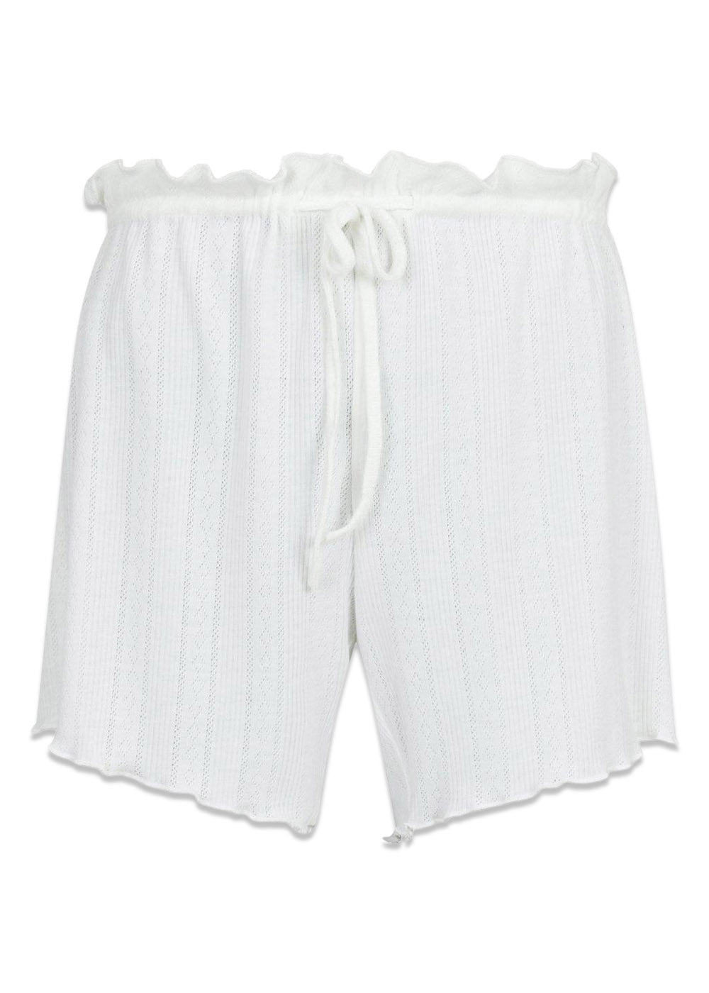 Merritt Pointelle Shorts - White