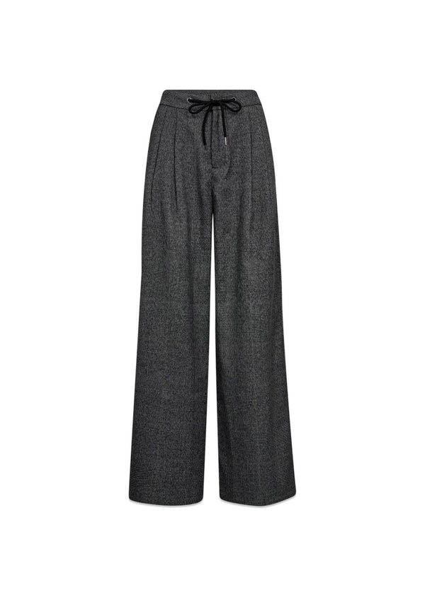 Michelle Check Tailor Tie Pants - Grey-Pants-HAUTE L’AMITIÉ-Butler Loftet